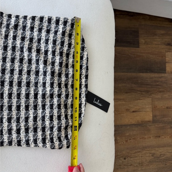NWT Lulu’s Black and White Gingham Mini Skirt and Top - M - Picture 6 of 8